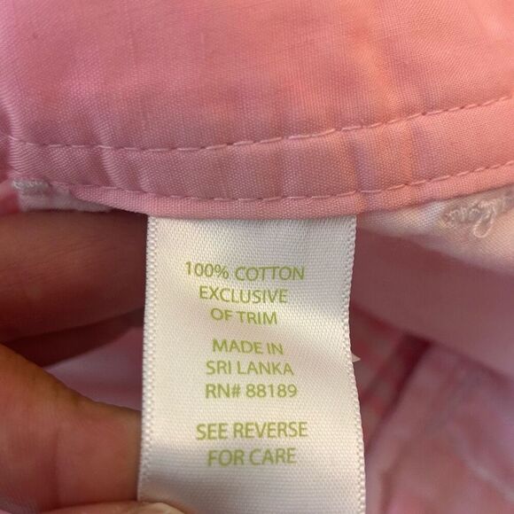 Lilly Pulitzer Pink Gingham Preppy Buttercup Chino Shorts Women's Size 2 - Picture 8 of 11